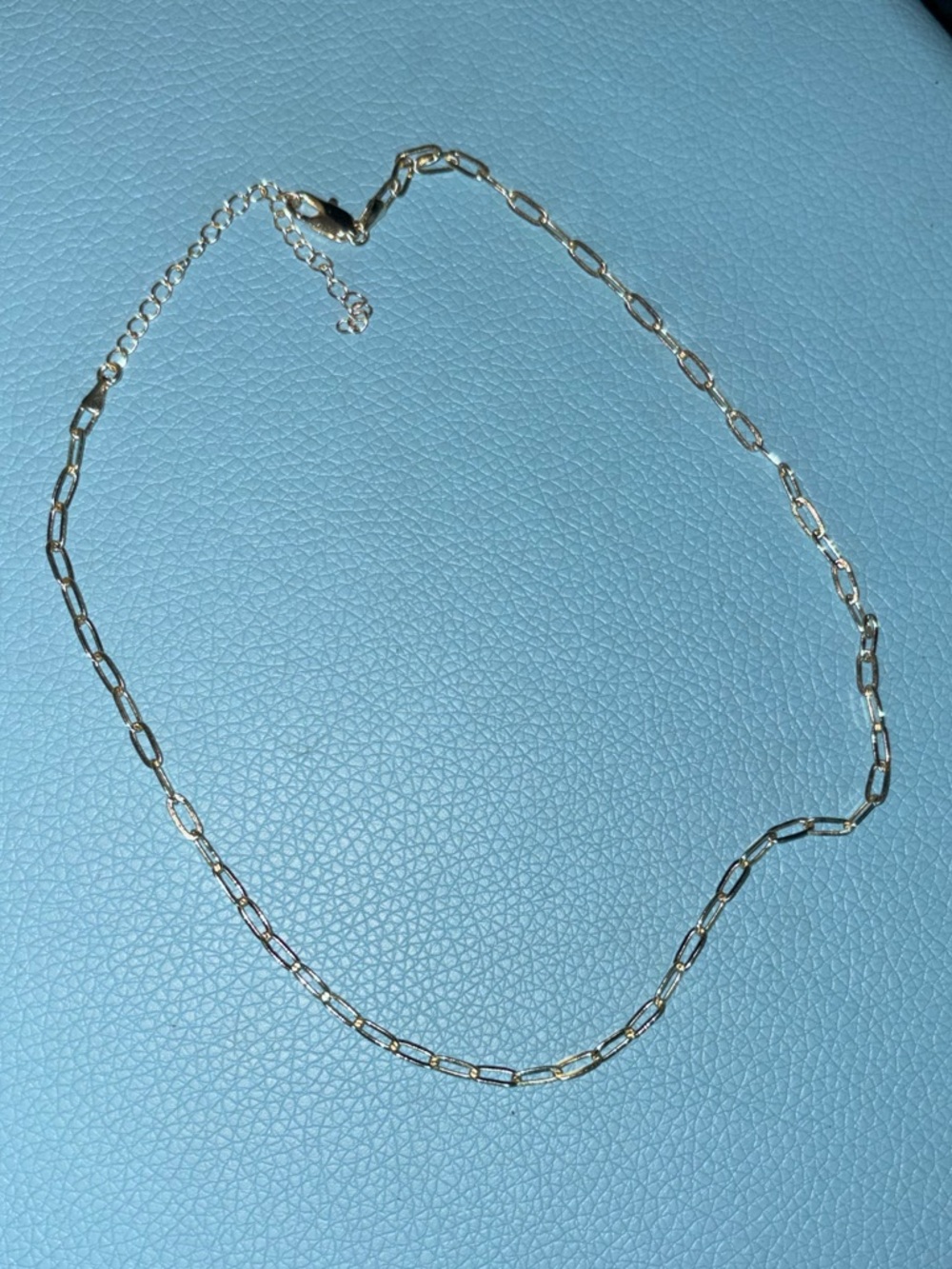 Delicate Gold Paperclip Chain Necklace - Women Jewelry